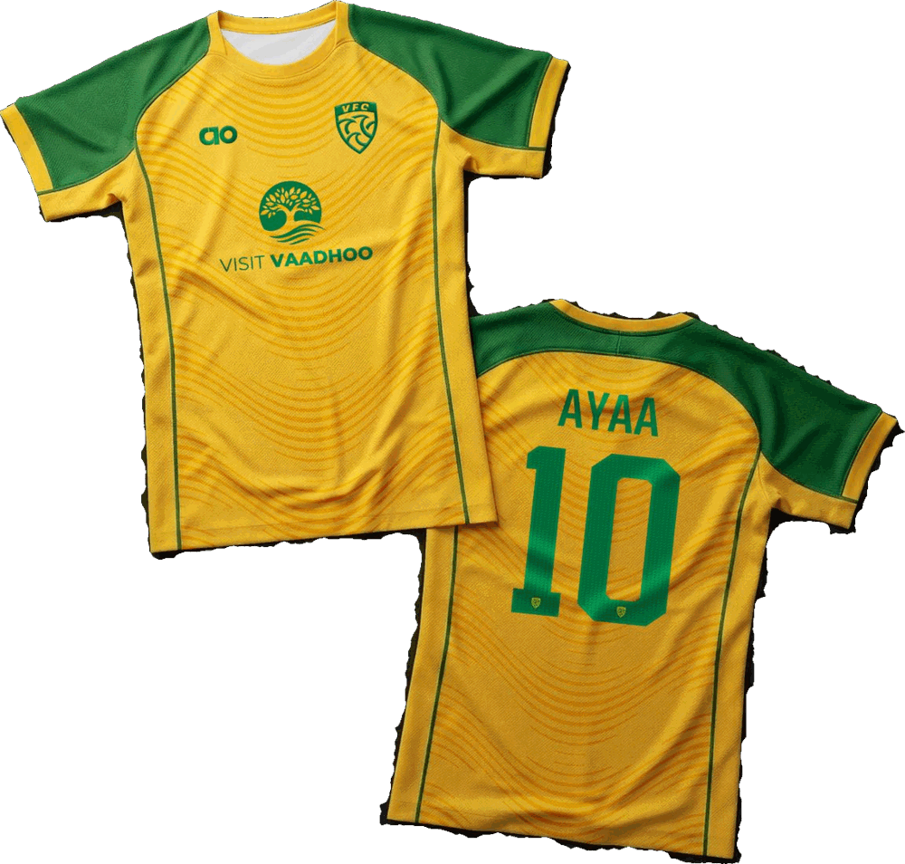 Vaadhoo Futsal Team 2026 jersey, front and back